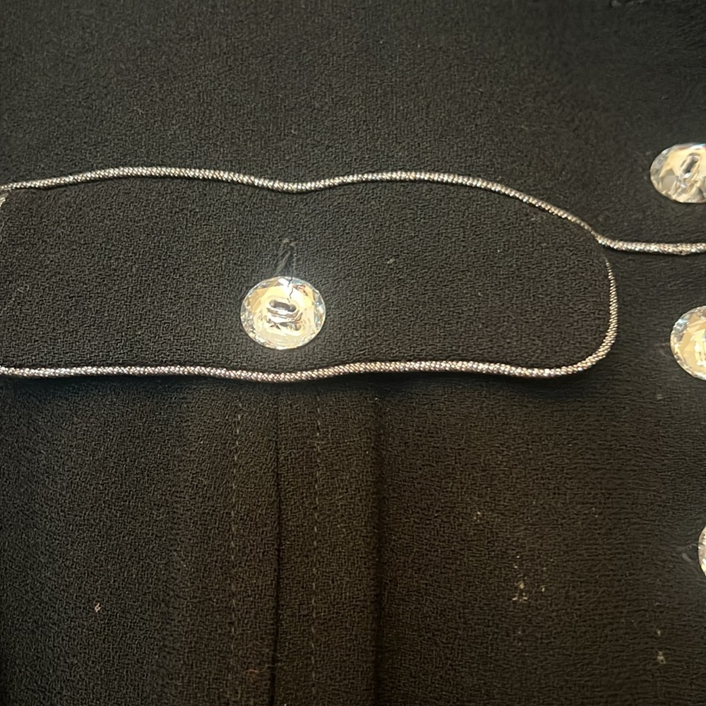 $2999 Loris Azzaro Sz42 Elegant Black Button-Down Dress - Picture 5 of 15